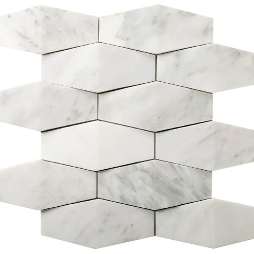 Marble Winter Frost by Emser Tile - Winter Frost Prism Mosaic - Mesh Mosaic