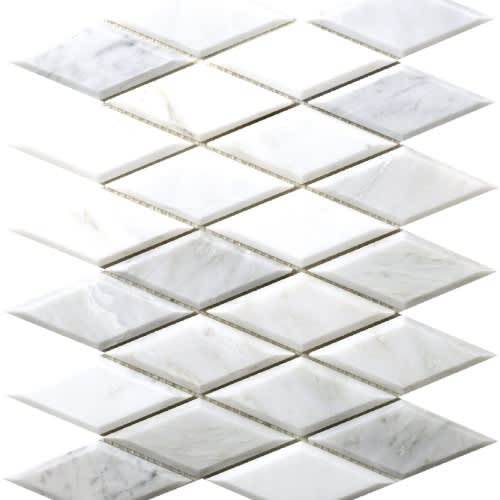 Marble Winter Frost by Emser Tile - Winter Frost Diamond Mosaic - Mesh Mosaic