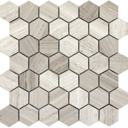 Cream - Hexagon Large Honed