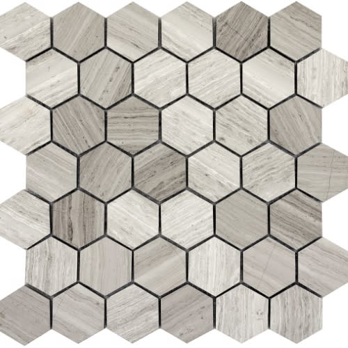 Gray - Hexagon Large Honed