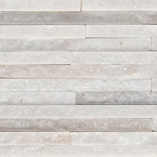 Slate, Quartzite & Sandstone by Emser Tile - White Quartzite - Mini Stacked 6" X 24"