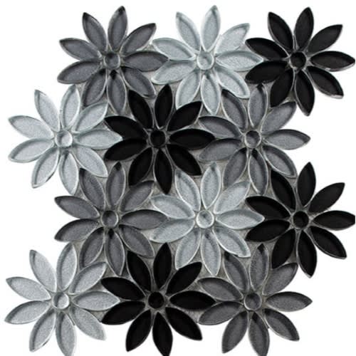 Bouquette Collection by Glazzio Tiles - Floral Greys