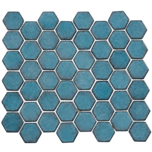 Greenwich Collection Hex by Glazzio Tiles - Lafayette Blue (Hex)