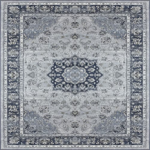 Ancient Garden - Silver/Blue by Dynamic Rugs - 