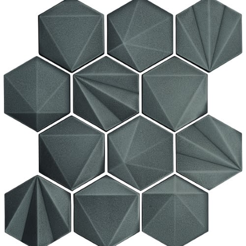 Geometal by Marazzi - Gunmetal - Hex