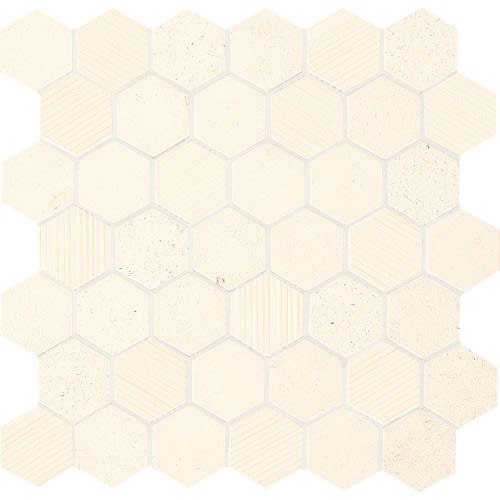 Limestone Collection by Dal Tile - Blavet Blanc Hexagon