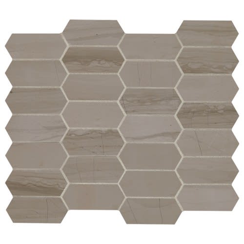 Marble Collection by Dal Tile - Silver Screen Elongated Hex