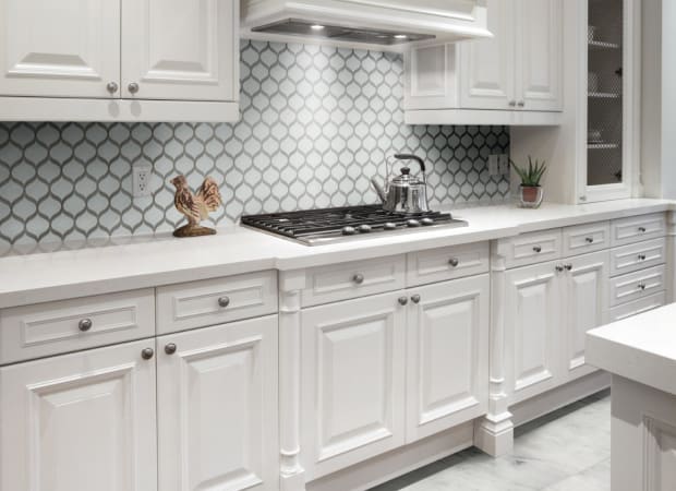 Pure White M12 Scallop Mosaics