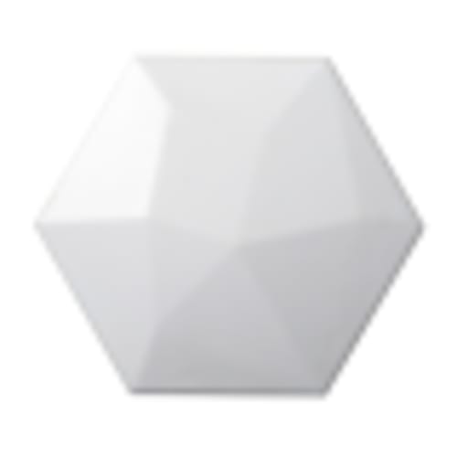 Code in White 6" X 7" Hexagon High Gloss - Tile by Emser Tile