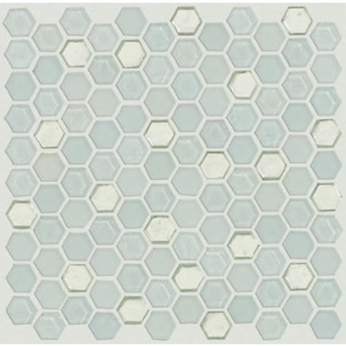 Molten Hexagon Glass by Shaw Industries - Platinum