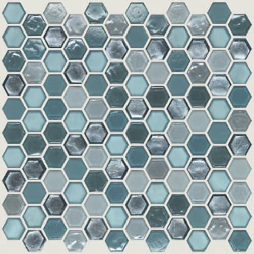 Molten Hexagon Glass by Shaw Industries - Hydra