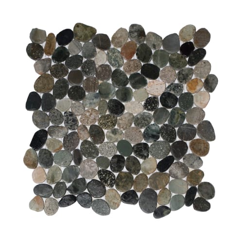 Tile Stone Mini Mini Wave Tile Borneo Mix - Sealed by Zen Paradise in Phoenix, AZ - The ...