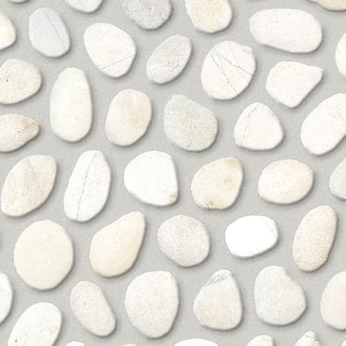 River Pebbles - Flat Cut by Surface Art - Ivory Blend