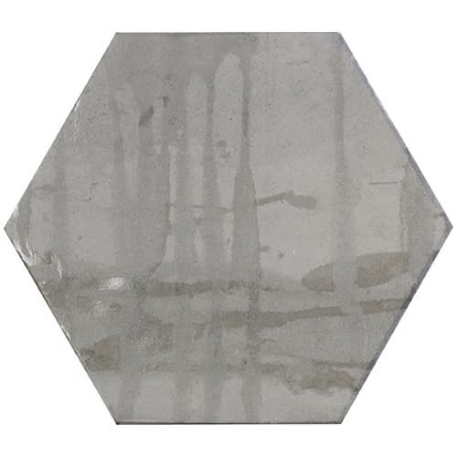 Princeton Glaze by Glazzio Tiles - Victorian Pewter Hexagon Porcelain