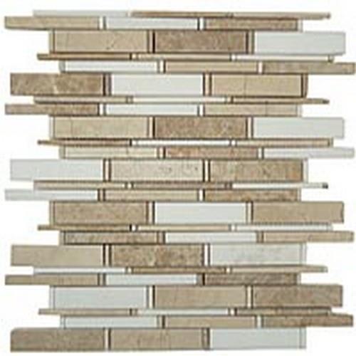 Cascade by Glazzio Tiles - Crema Marfil-Thassos White-Emperador Light 4"Xrandom Bricks