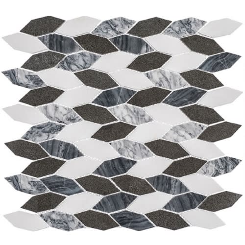 Colonial by Glazzio Tiles - Presidential Grey 2 1/2X1 Long Hex