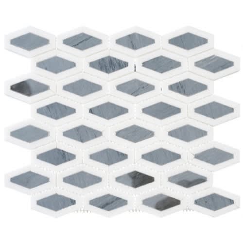 Garden Party by Glazzio Tiles - Lunar Ice 2X3 Diamond