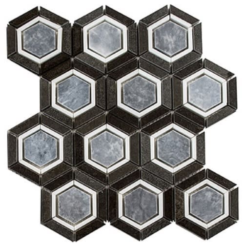 Sky Light by Glazzio Tiles - Velvet Periwinkle 3 1/4" Full Hex