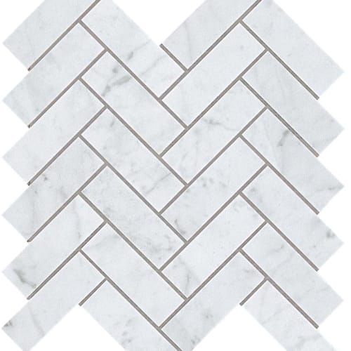 Carrara Herringbone Mosaic