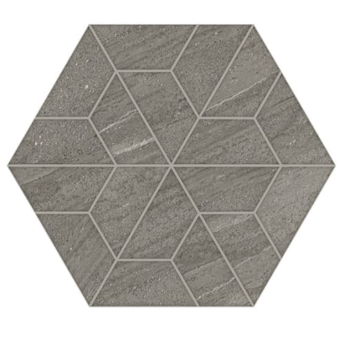 Gray Multi-Hex Mosaic