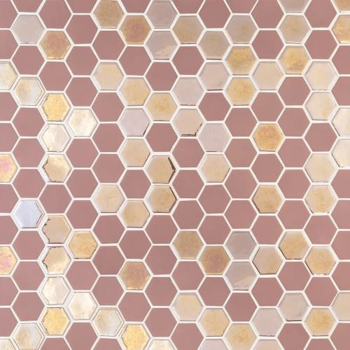 Brill Hexagon Mosaic by Jeffrey Court - Rose