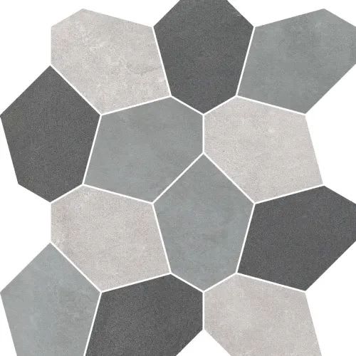 Cool Mix Polygon 21.5X29.5 Mosaic