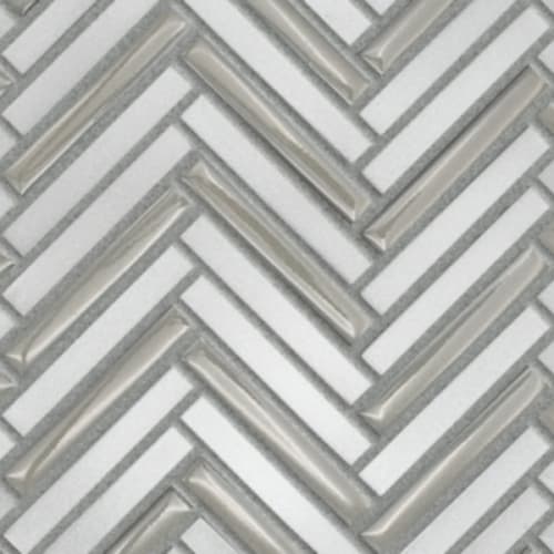 Grey - Herringbone Mosaic