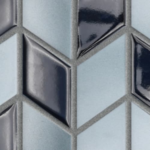 Navy - Chevron Mosaic