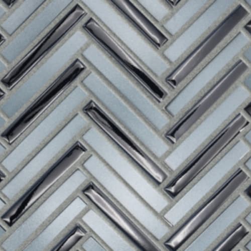 Navy - Herringbone Mosaic