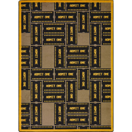 Any Day Matinee - Admit One by Joy Carpets - Brown