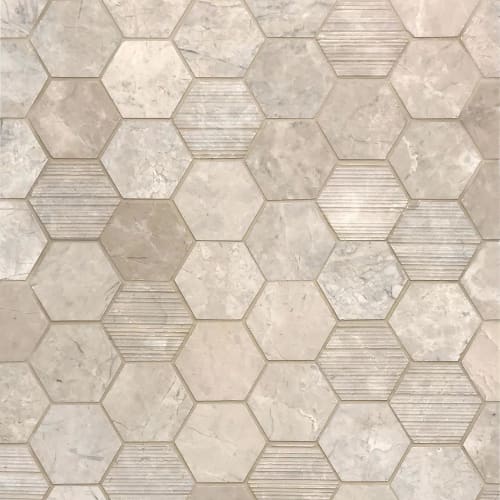 Chateaux 2" Hex Multi Finish Mosaic