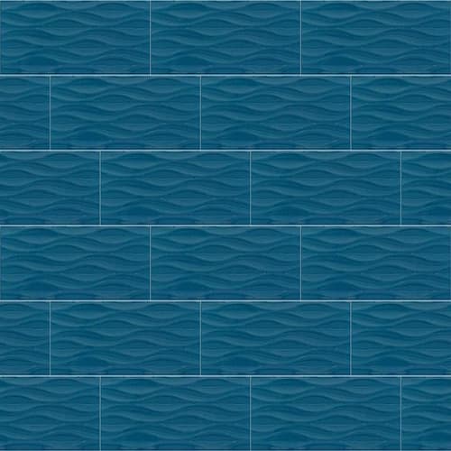 Lane Ave WAve 4X16 by Shaw Industries - Deep Sea