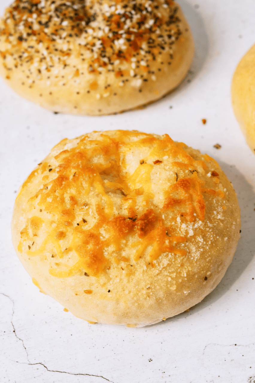 Sourdough Garlic parm bagel