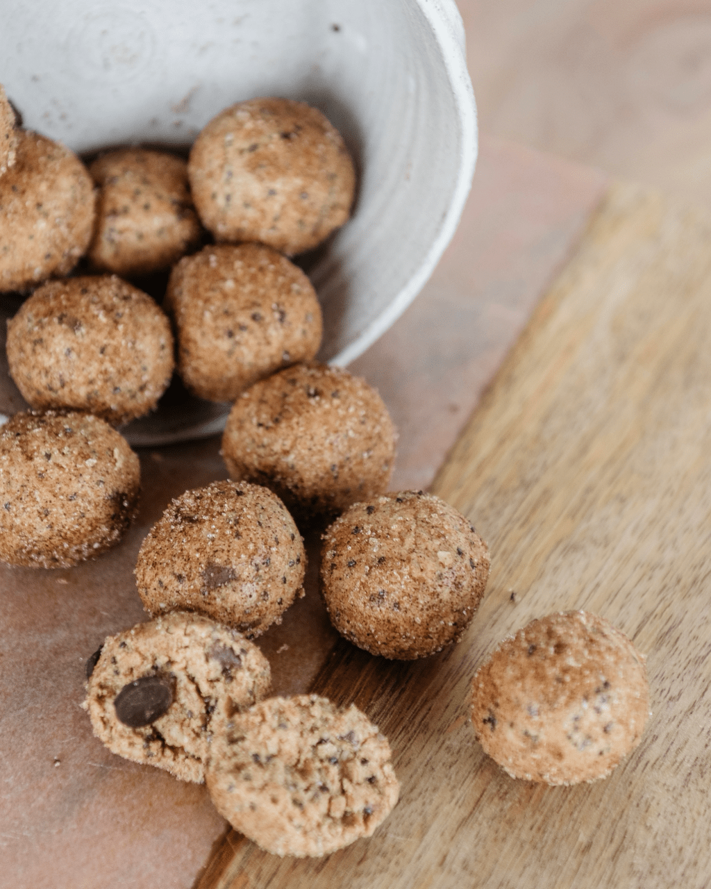 Low carb Churro protein bites dozen