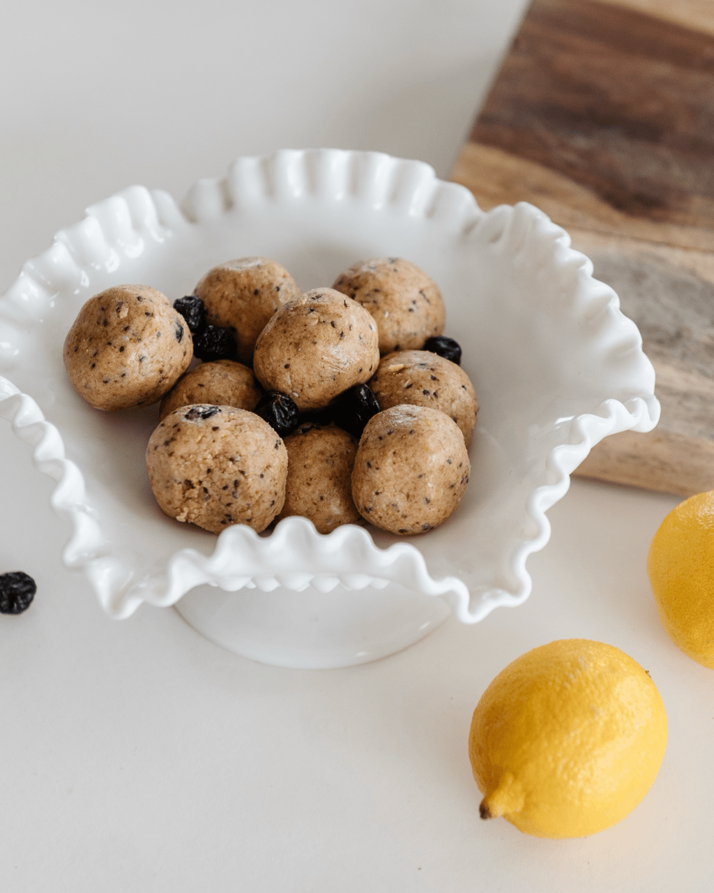 Low carb Lemon Blueberry protein bites dozen