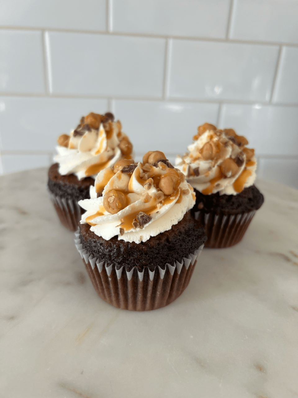 Chocolate Caramel Toffee Cupcakes (pack of 6)