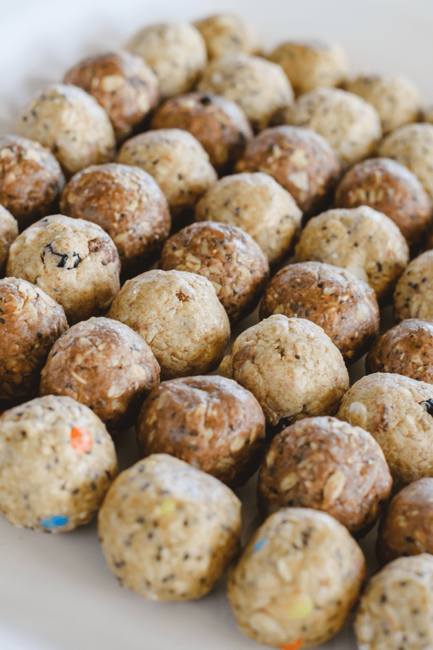 Low carb chocolate chip protein bites dozen