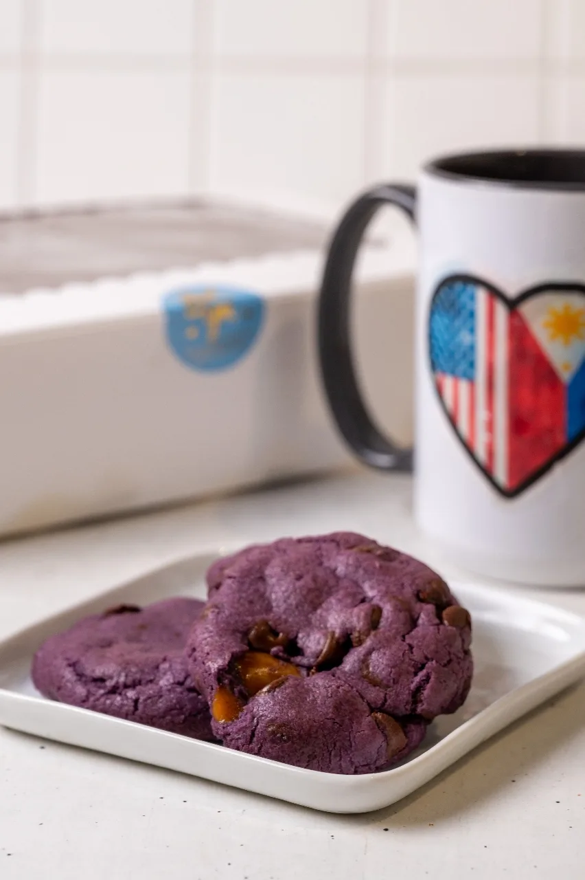 Ube Chocolate Chip Caramel filled Cookies 12s & 6s