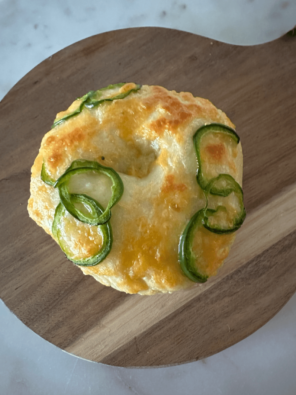 Sourdough Jalapeño cheese bagel