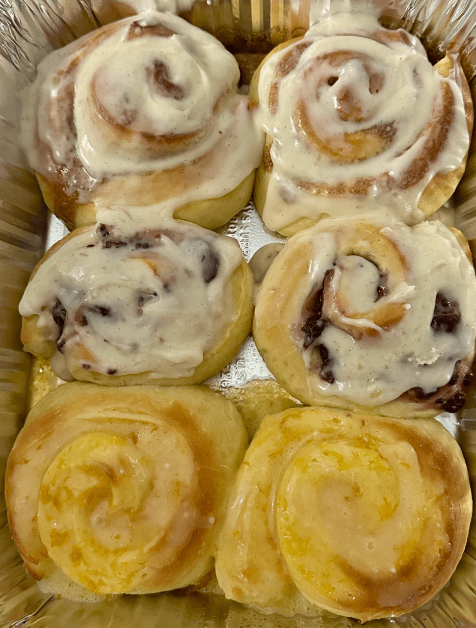 Sweet roll combo pack (6 count-2 of each flavor)