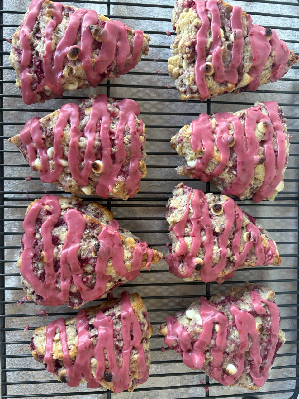White Chocolate Raspberry Sourdough Scones 4count