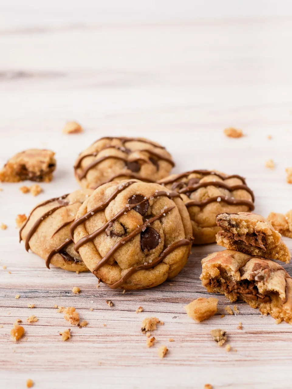 Nutella Stuffed Choco Chippers: 4 count