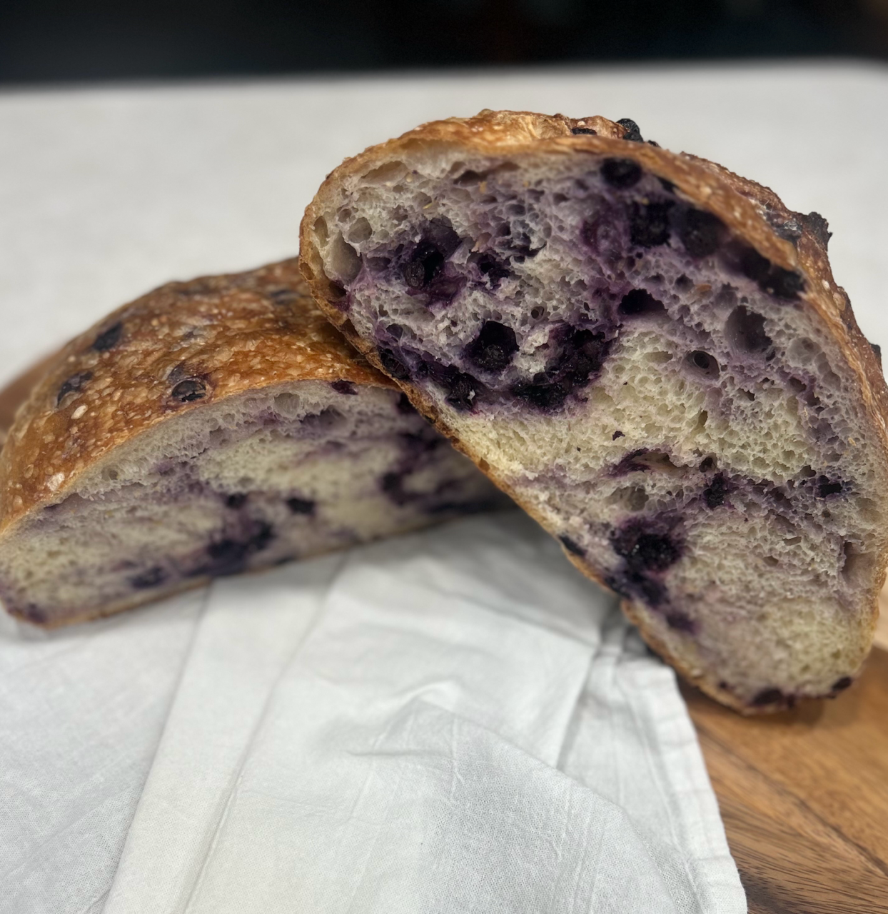 Lemon blueberry sourdough