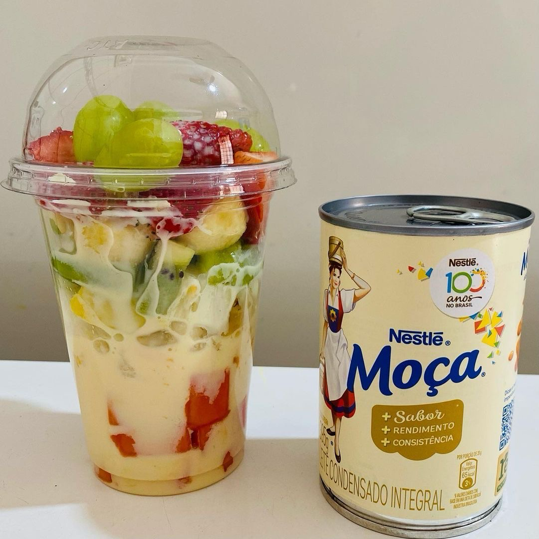 Fruit Salada sweetened condensed milk