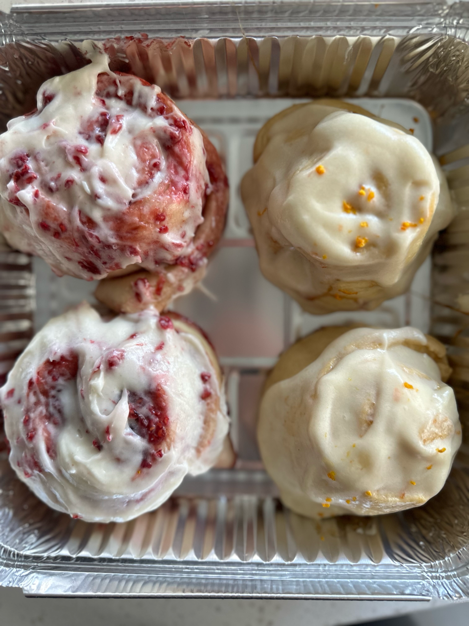 Orange roll and raspberry roll pack 2/each