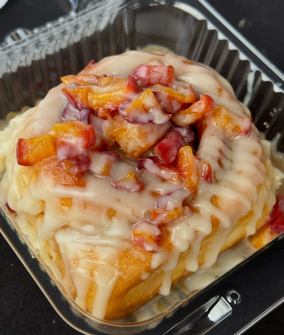 Caramel Peach Cinnamon Rolls (4 count)