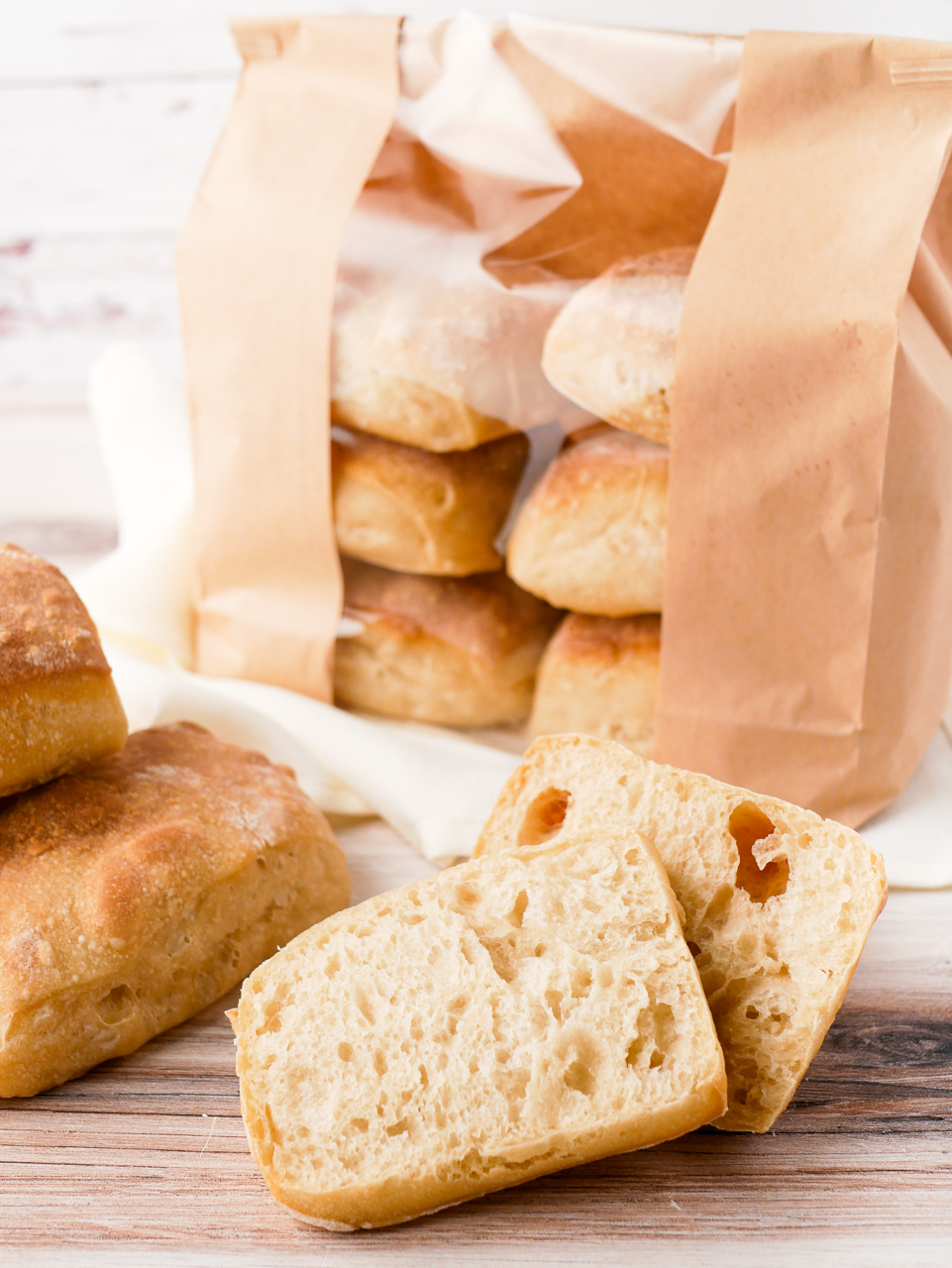 Sourdough Chibatta buns (6 count)