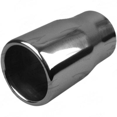 3/" Inlet Twin Straight Cut 3/" Dual Wall Out 9/" Long Stainless Steel Exhaust Tip