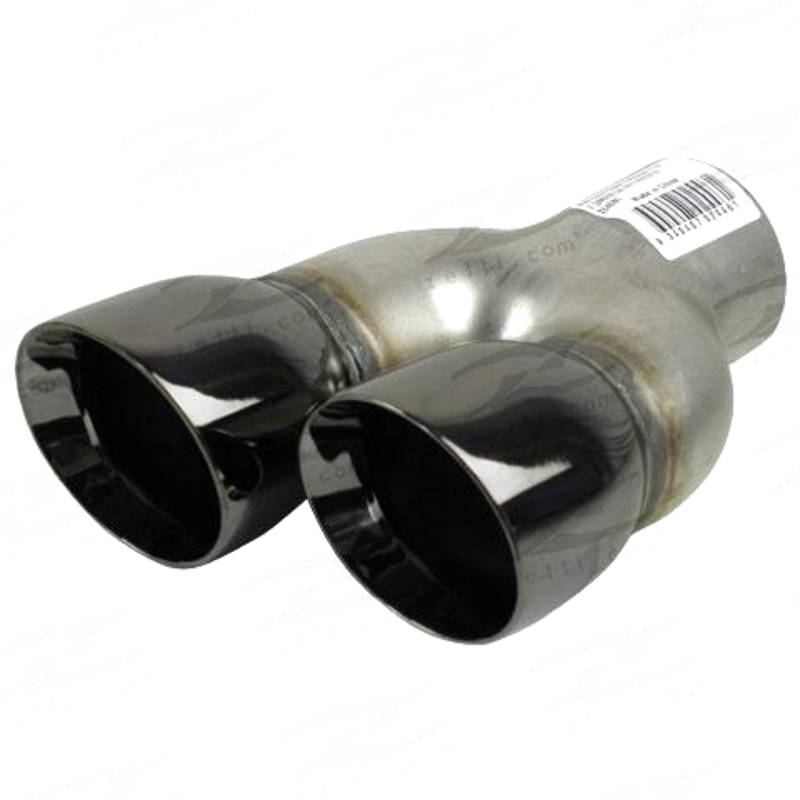 VE COMMODORE DUAL TIP R 2-1/4 BLACK CHROME