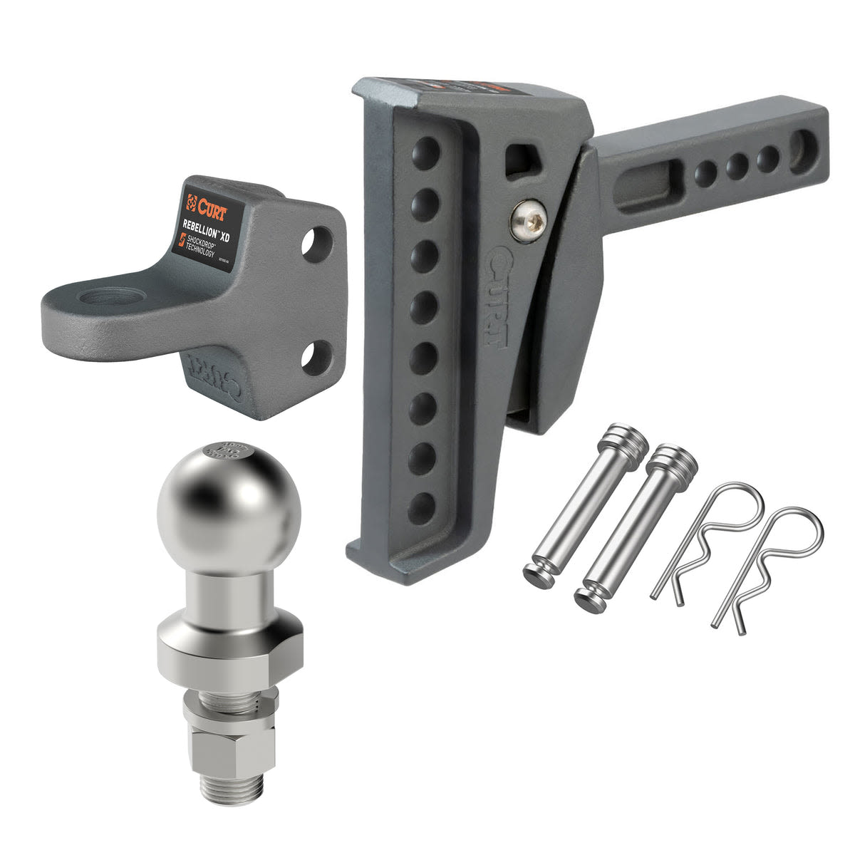 CURT Rebellion XD ShockDrop Ball Mount Kit